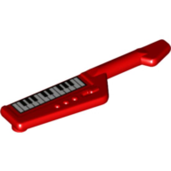 Minifigure, Utensil Keytar with Black and White Keyboard Pattern