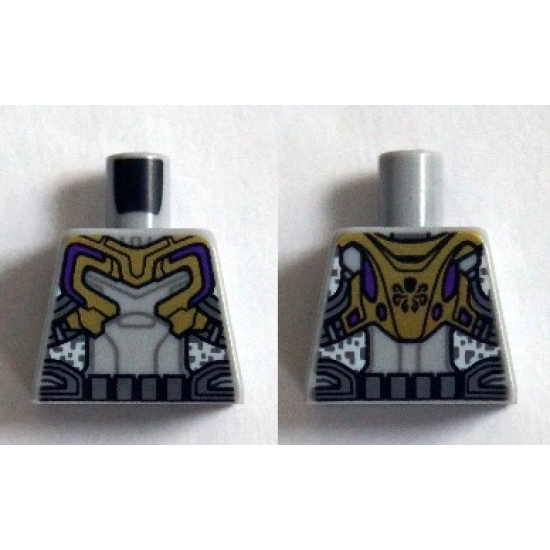 Torso Gold and Silver Armor with Utility Belt Pattern