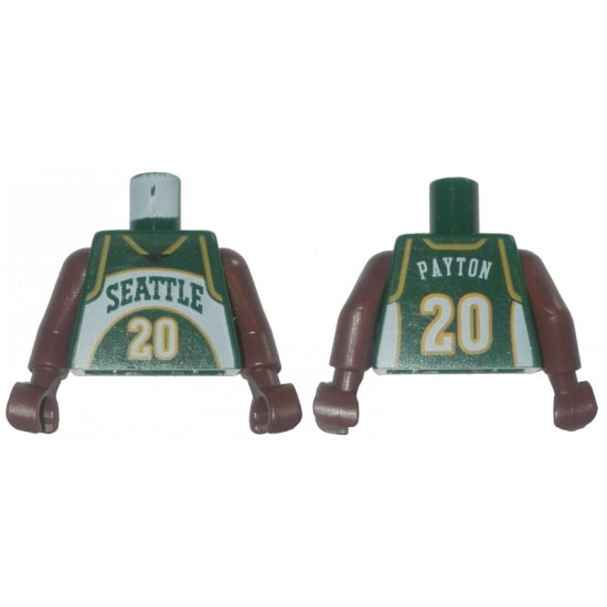 Torso NBA Seattle SuperSonics #20 Pattern / Brown NBA Arms