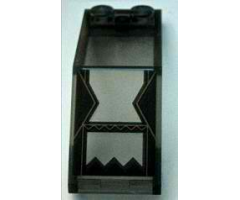 Windscreen 5 x 2 x 1 2/3 with Transparent Cutouts with Jagged Bottom Edge Pattern (Sticker) - Set 7888