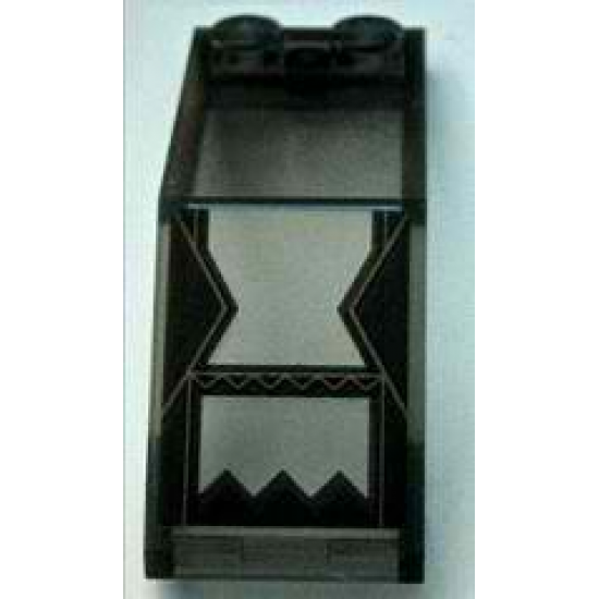 Windscreen 5 x 2 x 1 2/3 with Transparent Cutouts with Jagged Bottom Edge Pattern (Sticker) - Set 7888