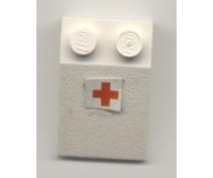Slope 33 3 x 2 with Red Cross Pattern (Sticker) - Set 6364