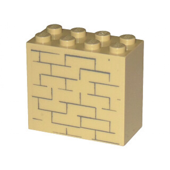 Brick 2 x 4 x 3 with Bricks Pattern (Sticker) - Set 4852