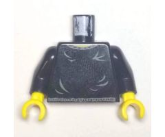 Torso Harry Potter Small Gray Collar and Belt, Gray Ripples Pattern / Black Arms / Yellow Hands