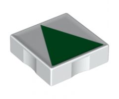 Duplo, Tile 2 x 2 with Shape Green Isosceles Triangle Pattern