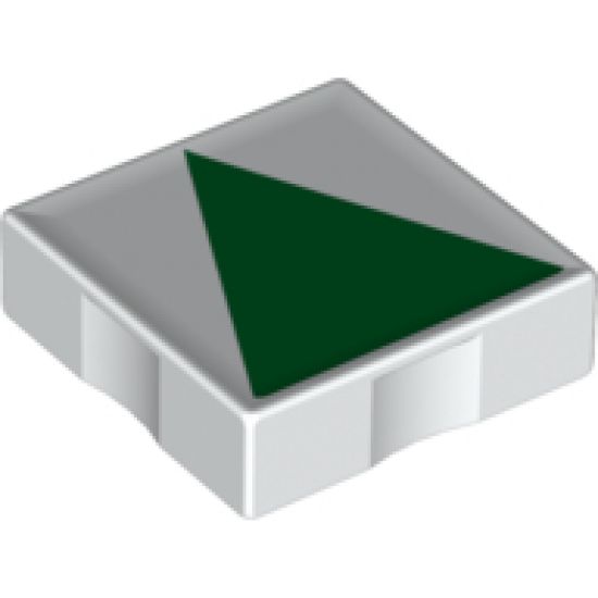 Duplo, Tile 2 x 2 with Shape Green Isosceles Triangle Pattern