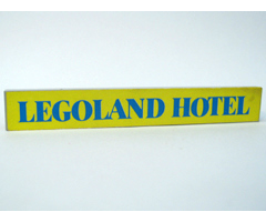 Train Level Crossing Center Rail Cap Insert with 'Legoland HOTEL' Pattern (Sticker) - Set 6390