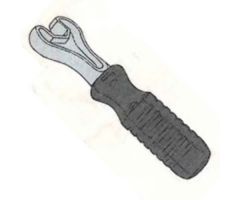 Duplo, Toolo Tool Handle with Light Gray Wrench Head
