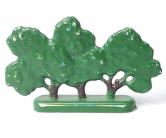 Plant, Tree Flat Bush painted with hollow base