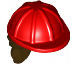 Minifigure, Headgear Helmet Construction with Dark Brown Ponytail Hair Pattern
