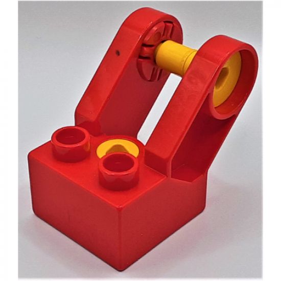 Duplo, Toolo Brick 2 x 2 with Angled Bracket with Forks and 2 Screws