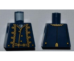 Torso PotC Uniform Jacket over Vest with Gold Trim Pattern