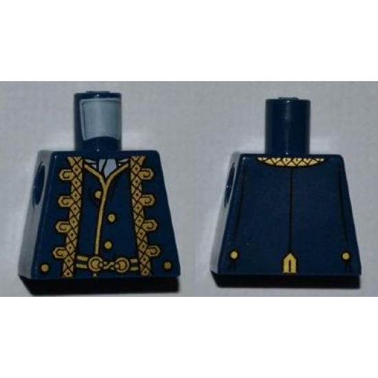 Torso PotC Uniform Jacket over Vest with Gold Trim Pattern