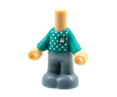 Micro Doll, Body Part Lower with Dark Turquoise Sweater and Sand Blue Legs