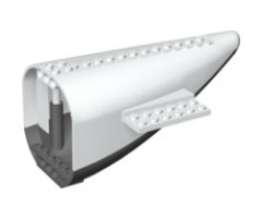 Aircraft Fuselage Aft Section Curved with Dark Bluish Gray Base