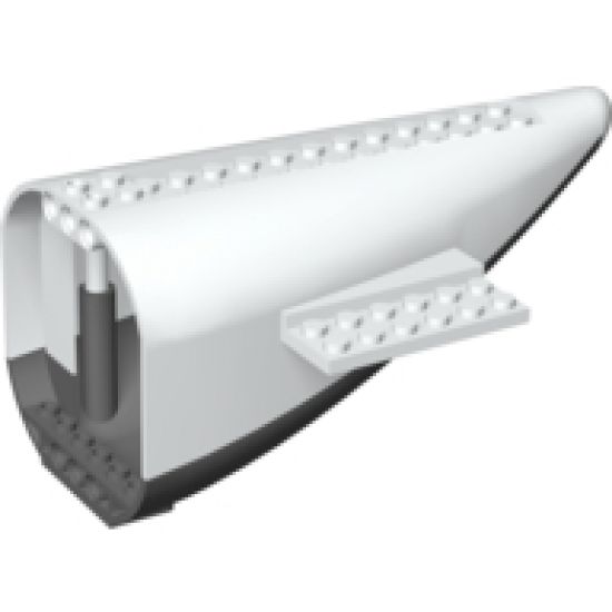 Aircraft Fuselage Aft Section Curved with Dark Bluish Gray Base