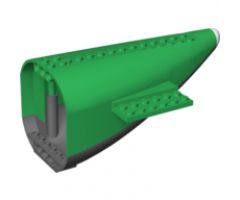 Aircraft Fuselage Aft Section Curved with Dark Bluish Gray Base