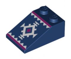 Slope 33 3 x 2 with White and Magenta Geometric, Magenta Line and White Triangles Border Pattern