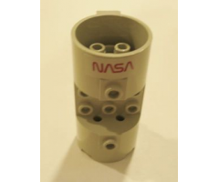 Cylinder 3 x 6 x 2 2/3 Horizontal with NASA Logo Pattern (Sticker) - Set 7470