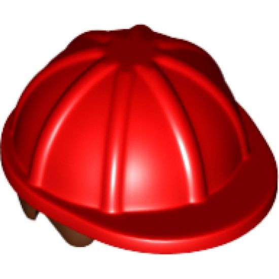 Minifigure, Headgear Helmet Construction with Reddish Brown Hair Pattern