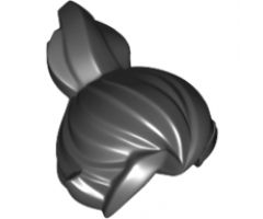 Minifigure, Hair Pulled Back in Top Knot with Hole on Left Side for Attachment