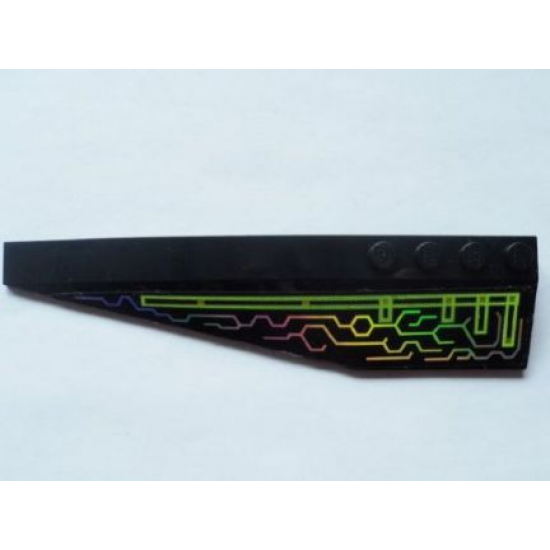 Wedge 12 x 3 Left with Holographic Circuit Pattern (Sticker) - Set 7646