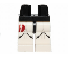 Hips and White Legs with SW Clone Trooper and Red Emblem on Right Leg Pattern