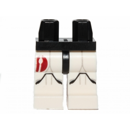 Hips and White Legs with SW Clone Trooper and Red Emblem on Right Leg Pattern