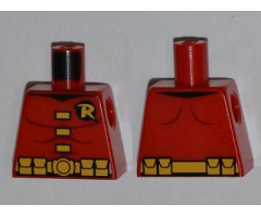Torso Batman 'R' Symbol, Yellow Clasps and Belt with Pockets Pattern