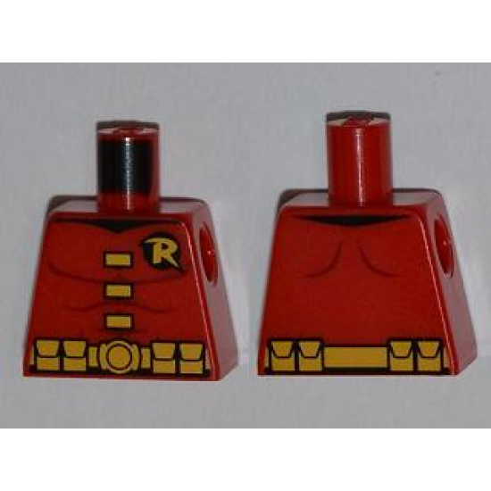 Torso Batman 'R' Symbol, Yellow Clasps and Belt with Pockets Pattern