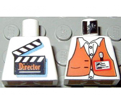 Torso Studios Director Brown Vest, ID Badge and Clapboard on Back Pattern
