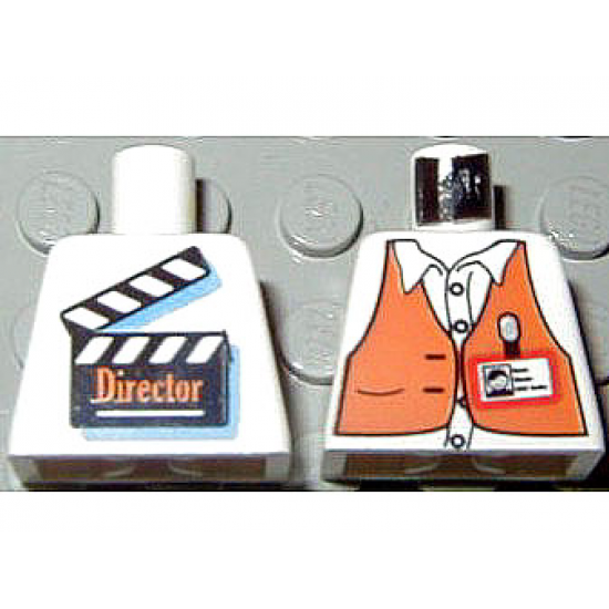 Torso Studios Director Brown Vest, ID Badge and Clapboard on Back Pattern