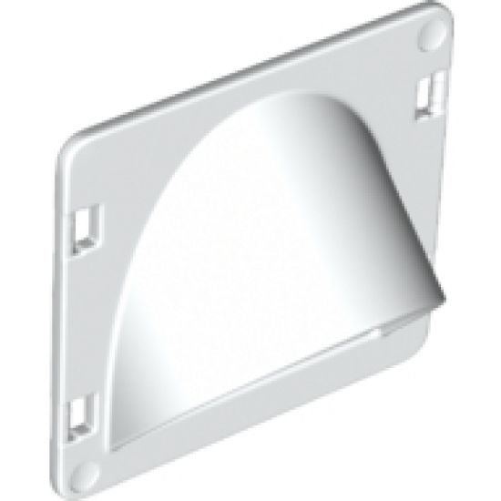 Duplo, Building Door / Window Pane 1 x 4 x 3 Flat Front with Curved Pane Arch
