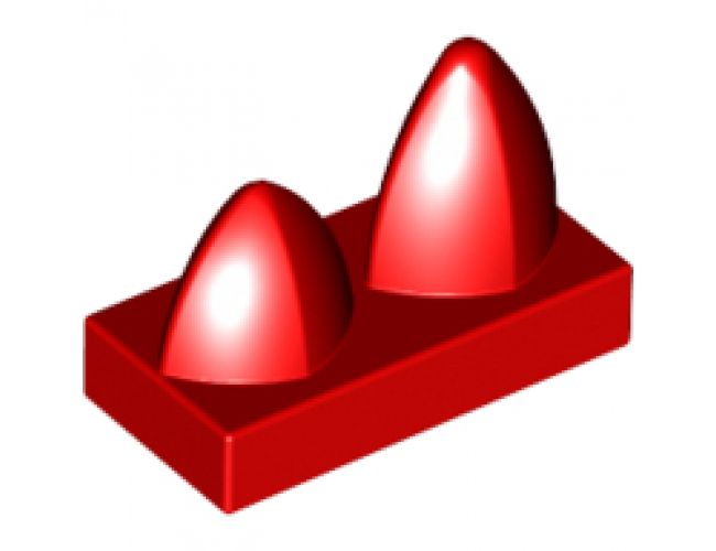 Tile, Modified 1 x 2 with 2 Teeth Vertical