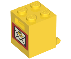 Container Box 2 x 2 x 2 - Solid Studs with Mail Pattern