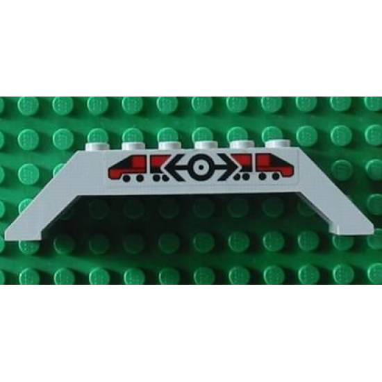 Slope 45 10 x 2 x 2 Double with Train Logo Black and Train Pattern on Both Sides (Stickers) - Set 4556
