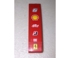 Slope, Curved 4 x 1 with Number 6 and Shell, Alice, Bridgestone, Fiat and Ferrari Logos Pattern (Sticker) - Set 8155