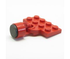 Plate, Modified 2 x 4 with Train Coupler Open for Magnet with Same Color Magnet Coupling, Train - 7mm Cylinder (737a / x547b)