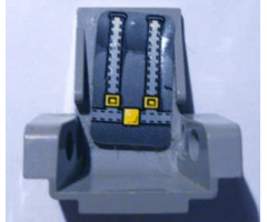 Technic Seat 3 x 2 Base with Gray Cushions and Seat Belt Pattern (Sticker) - Sets 8445 / 8446