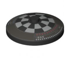 Dish 4 x 4 Inverted (Radar) with Solid Stud with Dejarik Table Pattern