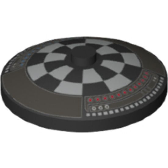 Dish 4 x 4 Inverted (Radar) with Solid Stud with Dejarik Table Pattern