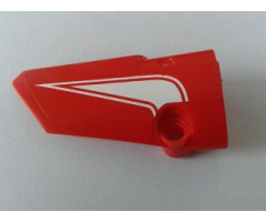 Technic, Panel Fairing # 3 Small Smooth Long, Side A with White Curved Arrow Pattern (Sticker) - Set 8258