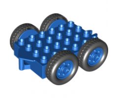 Duplo, Vehicle Trailer Flatbed 4 x 6 with Hitch Ends and 4 Wheels