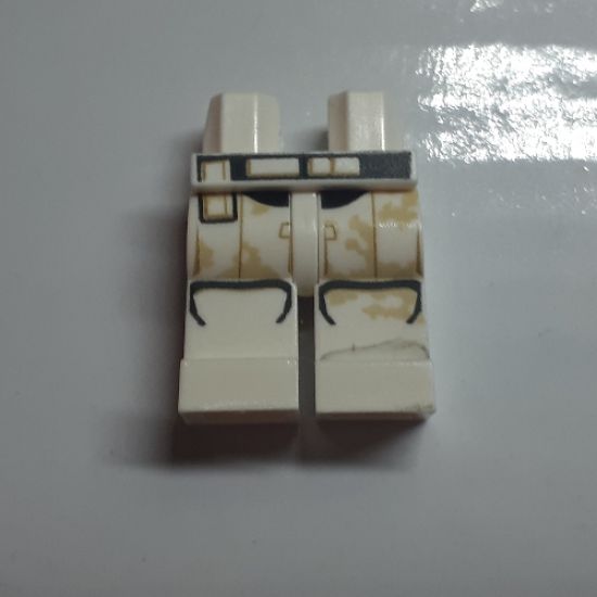 Hips and Legs with SW Stormtrooper Ep. 7 Black and Dark Tan Lines Armor and Tan Dirt Stains Pattern