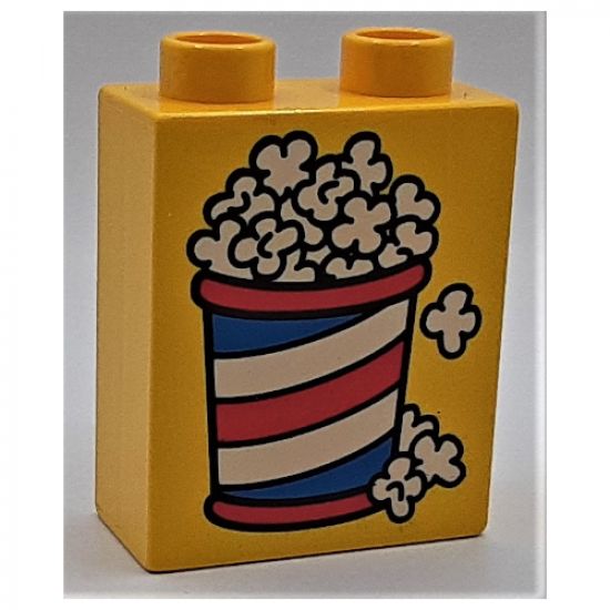 Duplo, Brick 1 x 2 x 2 with Popcorn Pattern