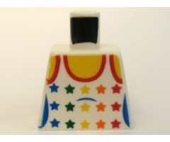 Torso City Female White Top with Rainbow Stars Pattern