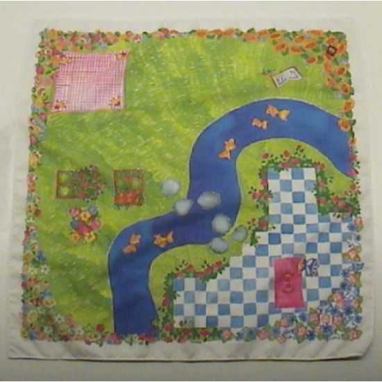 Belville Cloth Playmat 49cm x 49cm with Stream Pattern (#5834)