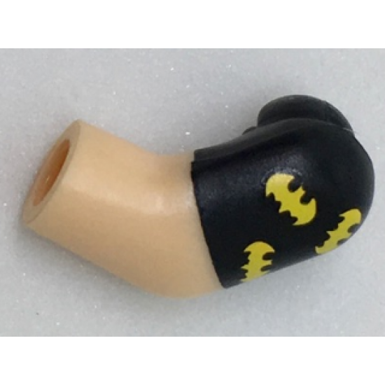 Arm, Left with Black Short Sleeve and 3 Yellow Bats Pattern