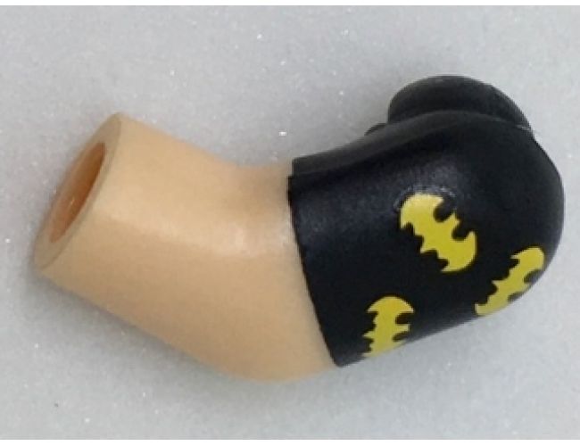 Arm, Left with Black Short Sleeve and 3 Yellow Bats Pattern