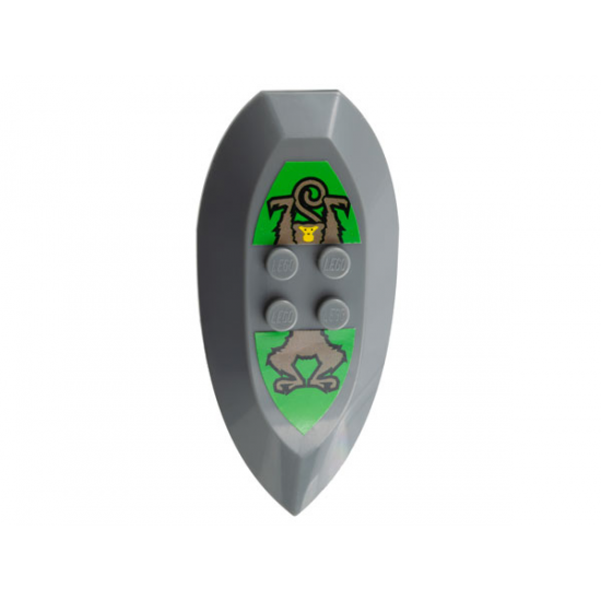 Large Figure Part Nestle Promo Figure Rascus Shield with Monkey Pattern (Stickers) - Set 4941